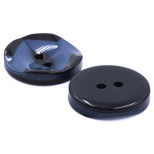 19287 Sullivans 18mm Round Plastic Button 2 Hole With Black Markings - Navy - 55 In A Tube