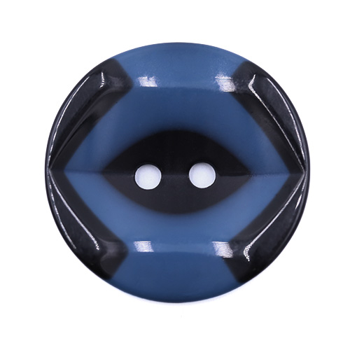 19288 Sullivans 25mm Round Plastic Button 2 Hole With Black Markings - Navy - 35 In A Tube