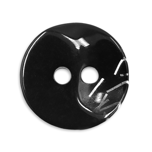 19335 Sullivans 13mm Round Plastic Buttons With Yin Yang Pattern - Black/clear - 95 In A Tube