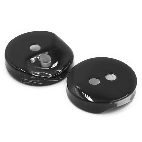 19335 Sullivans 13mm Round Plastic Buttons With Yin Yang Pattern - Black/clear - 95 In A Tube