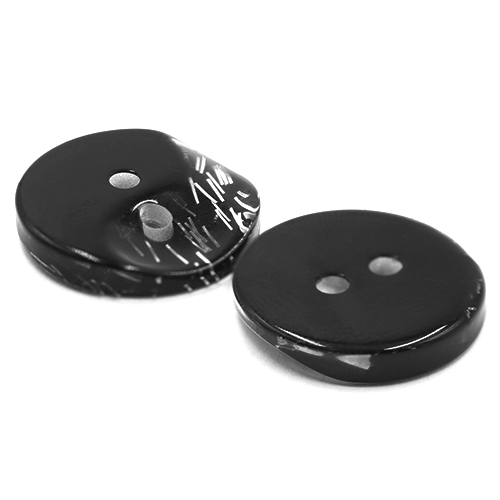 19337 Sullivans 18mm Round Plastic Buttons With Yin Yang Pattern - Black/clear - 60 In A Tube