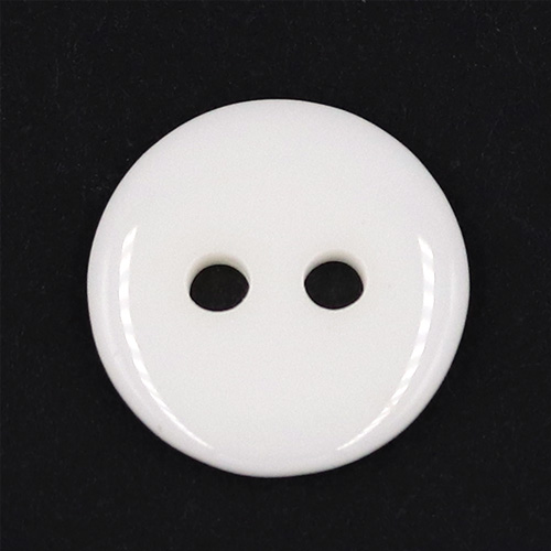 19359 Sullivans 11mm Round Plastic Buttons With Two Holes - White - 130 In A Tube