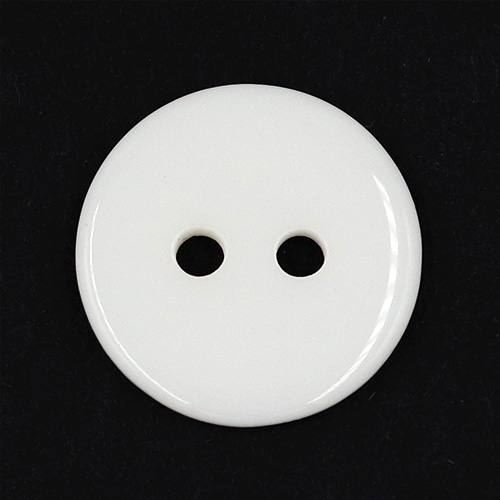 19361 Sullivans 15mm Round Plastic Buttons With Two Holes - White - 95 In A Tube