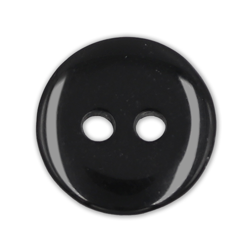 19367 Sullivans 11mm Round Plastic Buttons With Two Holes - White - 130 In A Tube