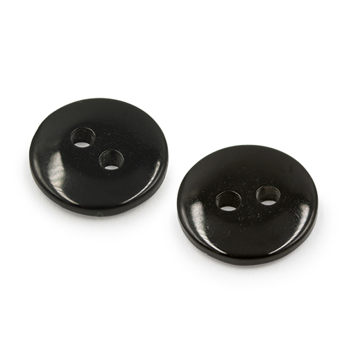 19367 Sullivans 11mm Round Plastic Buttons With Two Holes - White - 130 In A Tube