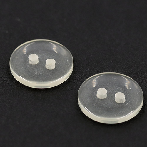 19408 Sullivans 13mm Round Plastic Buttons With Two Holes - Clear - 160 In A Tube