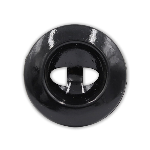 19430 Sullivans 21mm Round Plastic Buttons With Two Holes & Depressed Centre - Black - 55 In A Tube