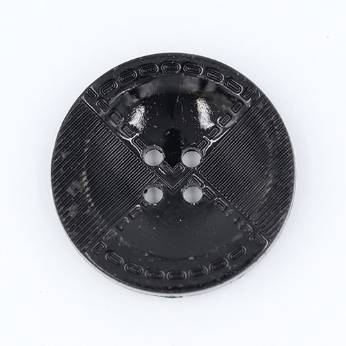 19438 Sullivans 30mm Round Plastic Buttons 4 Hole Quartered With Two Patterns - Black - 35 In A Tube