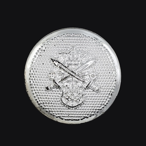 19452 Plastic Button 30mm Silver