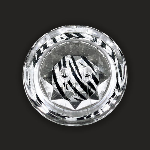 19470 Sullivans 20mm Round Plastic Buttons With Two Holes - Zebra Stripe - Silver - 35 In A Tube