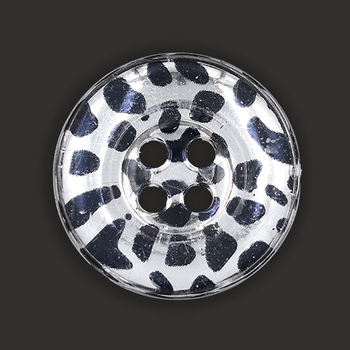 19482 Sullivans 20mm Round Plastic Buttons With Four Holes - Spotted Black - 55 In A Tube