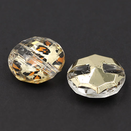 19485 Sullivans 22mm Round Plastic Buttons With Flecked Pattern - Gold - 30 In A Tube