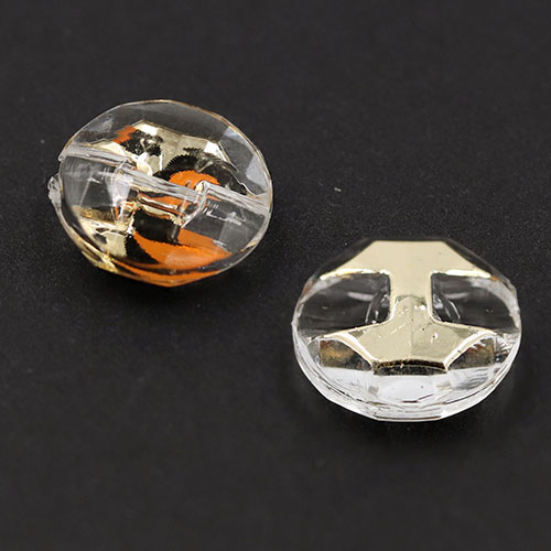 19488 Sullivans 13mm Round Plastic Buttons With Flecked Pattern - Gold - 60 In A Tube