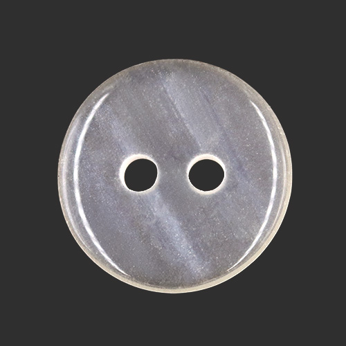 19622 Sullivans 11mm Round Plastic Button With Two Holes - Frosted White - 150 In A Tube