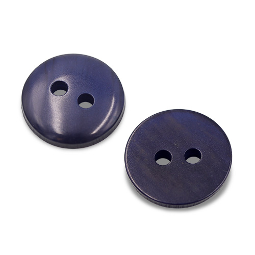 19624 Sullivans 11mm Round Plastic Button With Two Holes - Frosted Navy - 150 In A Tube