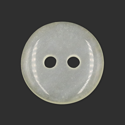 19625 Sullivans 11mm Round Plastic Button With Two Holes - Frosted Cream - 150 In A Tube