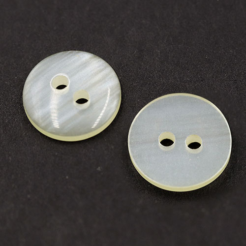 19625 Sullivans 11mm Round Plastic Button With Two Holes - Frosted Cream - 150 In A Tube