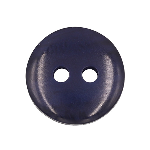 19634 Sullivans 11mm Round Plastic Button With Two Holes - Frosted Navy - Bag Of 100