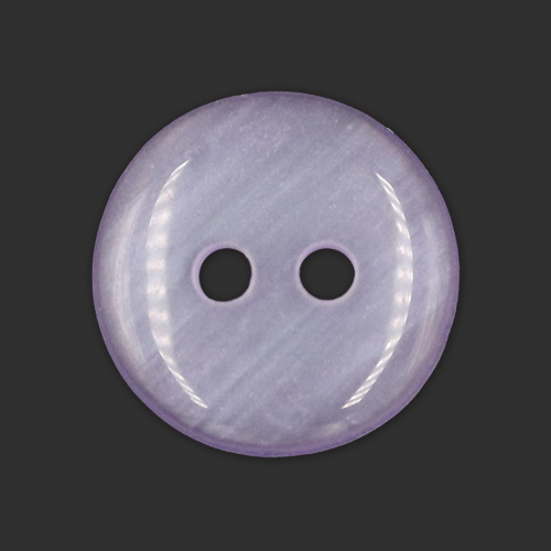 19636 Sullivans 11mm Round Plastic Button With Two Holes - Frosted Lilac - Bag Of 100