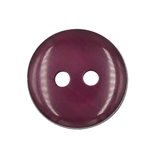 19639 Sullivans 11mm Round Plastic Button With Two Holes - Frosted Burgundy - Bag Of 100
