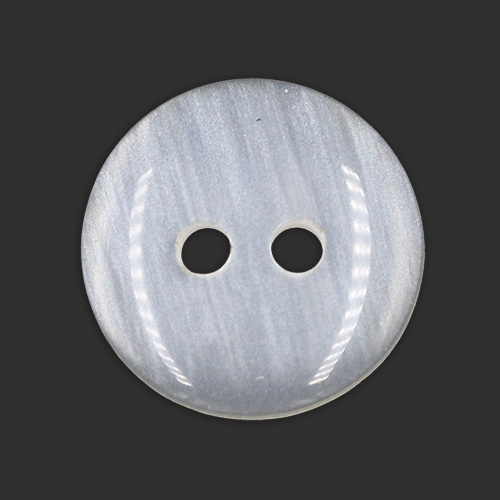 19642 Sullivans 13mm Round Plastic Button With Two Holes - Frosted White - 120 In A Tube