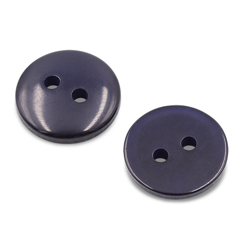 19644 Sullivans 13mm Round Plastic Button With Two Holes - Frosted Navy - 120 In A Tube