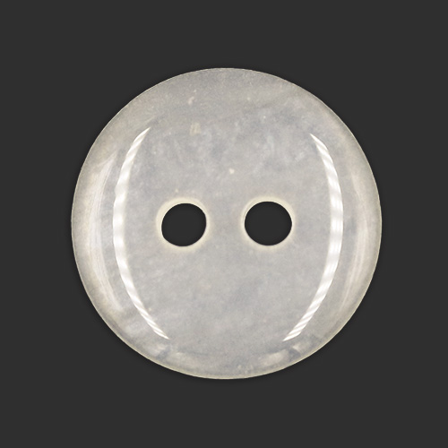 19645 Sullivans 13mm Round Plastic Button With Two Holes - Frosted Cream - 120 In A Tube