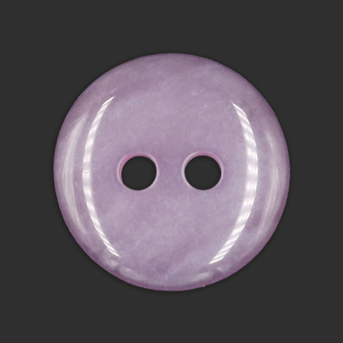 19646 Sullivans 13mm Round Plastic Button With Two Holes - Frosted Lilac - 120 In A Tube