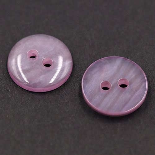 19646 Sullivans 13mm Round Plastic Button With Two Holes - Frosted Lilac - 120 In A Tube