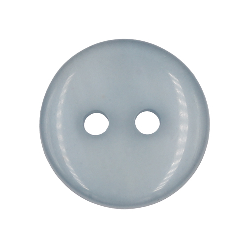 19648 Sullivans 13mm Round Plastic Button With Two Holes - Frosted Grey - 120 In A Tube