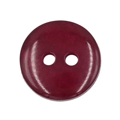 19649 Sullivans 13mm Round Plastic Button With Two Holes - Frosted Burgundy - 120 In A Tube