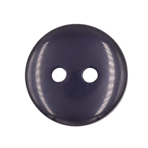 19654 Sullivans 13mm Round Plastic Button With Two Holes - Frosted Navy - Bag Of 100