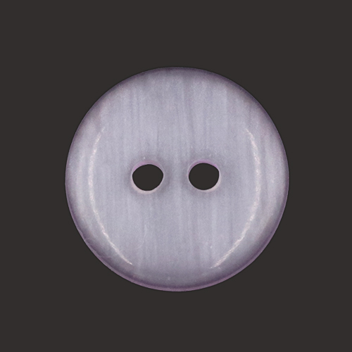 19666 Sullivans 15mm Round Plastic Button With Two Holes - Frosted Lilac - 86 In A Tube