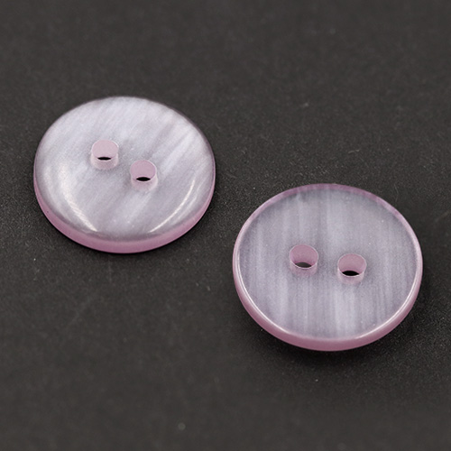 19666 Sullivans 15mm Round Plastic Button With Two Holes - Frosted Lilac - 86 In A Tube