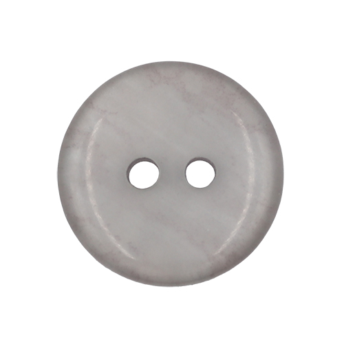 19668 Sullivans 15mm Round Plastic Button With Two Holes - Frosted Grey - 86 In A Tube