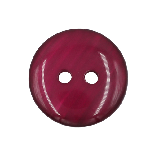 19669 Sullivans 15mm Round Plastic Button With Two Holes - Frosted Burgundy - 86 In A Tube