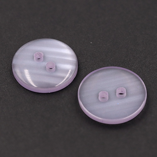 19686 Sullivans 18mm Round Plastic Button With Two Holes - Frosted Lilac - 67 In A Tube