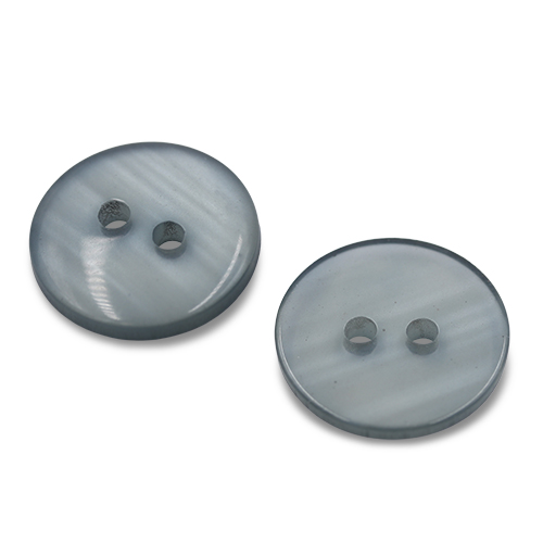 19688 Sullivans 18mm Round Plastic Button With Two Holes - Frosted Grey - 67 In A Tube