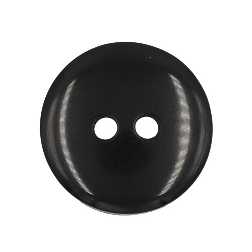 19691 Sullivans 18mm Round Plastic Button With Two Holes - Black - 67 In A Tube
