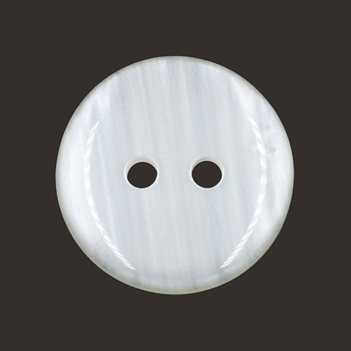 19692 Sullivans 18mm Round Plastic Button With Two Holes - Frosted White - Bag Of 100