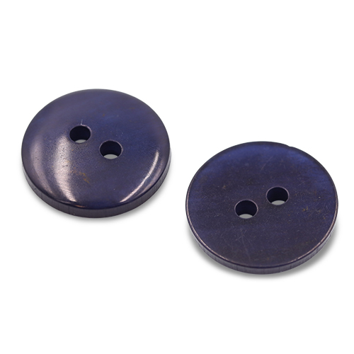 19694 Sullivans 18mm Round Plastic Button With Two Holes - Frosted Navy - Bag Of 100