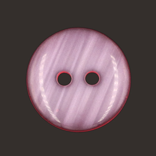 19697 Sullivans 18mm Round Plastic Button With Two Holes - Frosted Pink - Bag Of 100