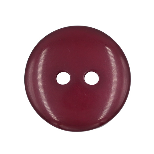 19699 Sullivans 18mm Round Plastic Button With Two Holes - Frosted Burgundy - Bag Of 100
