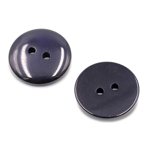19704 Sullivans 20mm Round Plastic Button With Two Holes - Frosted Navy - 50 In A Tube