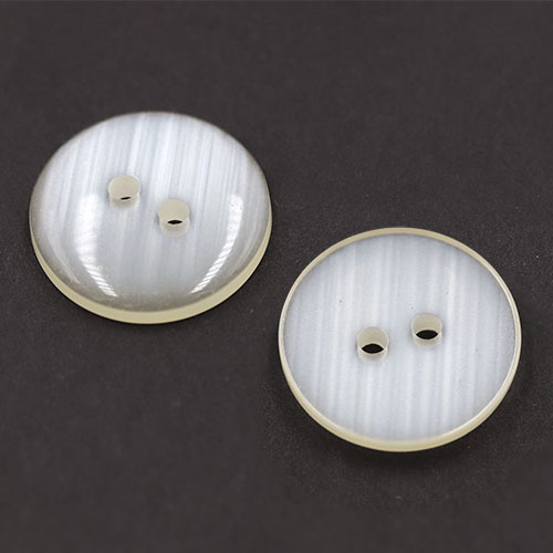 19705 Sullivans 20mm Round Plastic Button With Two Holes - Frosted Cream - 50 In A Tube