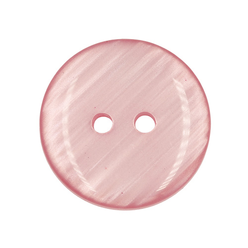 19707 Sullivans 20mm Round Plastic Button With Two Holes - Frosted Pink - 50 In A Tube