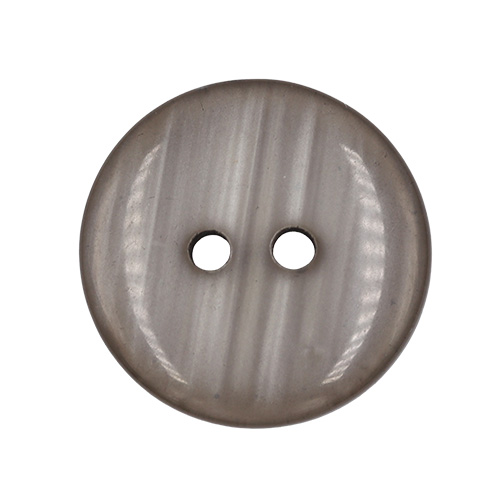 19708 Sullivans 20mm Round Plastic Button With Two Holes - Frosted Grey - 50 In A Tube