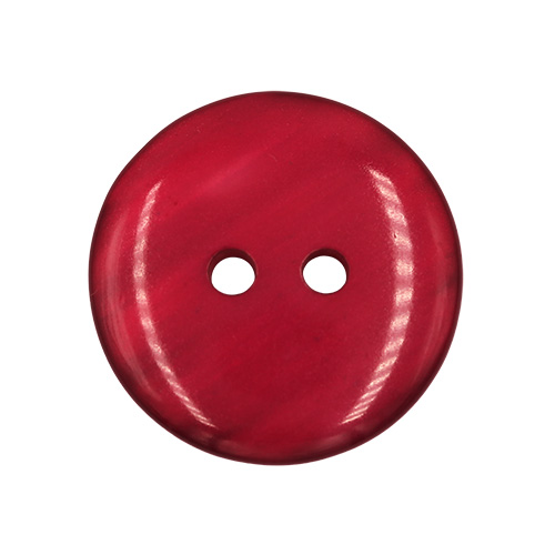 19709 Sullivans 20mm Round Plastic Button With Two Holes - Frosted Burgundy - 50 In A Tube
