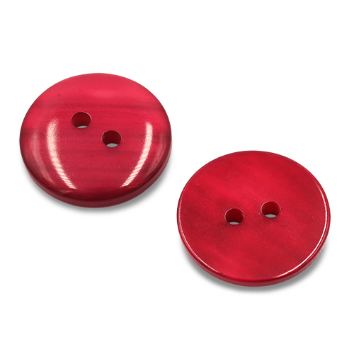 19709 Sullivans 20mm Round Plastic Button With Two Holes - Frosted Burgundy - 50 In A Tube