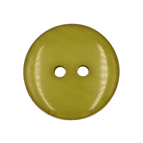 19710 Sullivans 20mm Round Plastic Button With Two Holes - Frosted Olive - 50 In A Tube